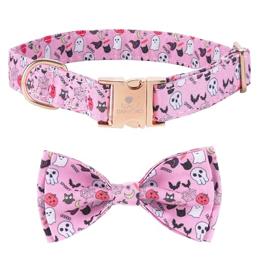 DAIHAQIKO Halloween-Hundehalsband, Herbst-Hundehalsband, Kürbis-Hundehalsband mit Schleife, mittelgroßes Hundehalsband für Mädchen, Jungen, weiches Hundehalsband für kleine, mittelgroße Hunde DAIHAQIKO Halloween-Hundehalsband, Herbst-Hundehalsband, Kürbis-Hundehalsband mit Schleife, mittelgroßes Hundehalsband für Mädchen, Jungen, weiches Hundehalsband für kleine, mittelgroße Hunde von DAIHAQIKO