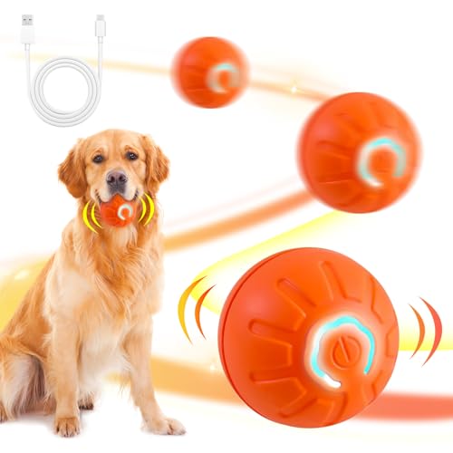 DAILINK Intelligentes Hundespielzeug, automatisches Hundespielzeug, interaktiver Ball für Hunde, langlebig und automatisch, für Welpen, klein und mittel, wiederaufladbar über USB von DAILINK