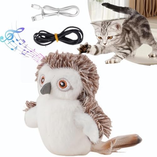 Katzenspielzeug Elektrisch Flattervogel, lebensechtes Schnepfe-Zwitschern, berührungsaktiviertes Spielzeug für Katzen, interaktives elektrisches Katzenspielzeug, wiederaufladbar von DAILINK