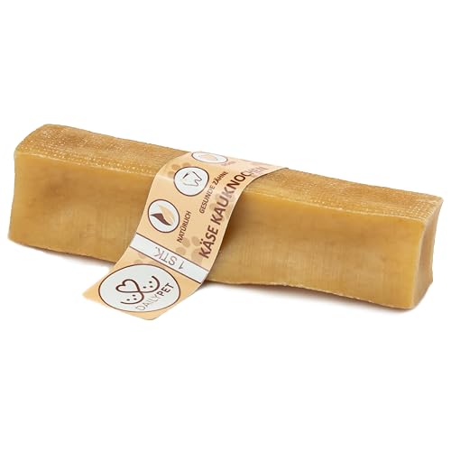 DAILY PET Kaukäse für Hunde - Käseknochen - Natürliche Käse Kauknochen für Hunde - Zahnpflege Hund - Kaustangen - Hundeleckerli - Hundesnack - Gesunde Snacks - Kausnack - 1 Stück - Größe M von DAILY PET