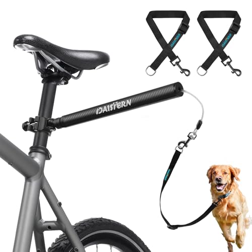 DAISTERN Fahrrad Hundeleine 210° drehbar, Fahrradleine Hund mit Carbonfaser-Griff, stötdämpfende Feder, Dog Bicycle Leash mit Aluminiumlegierungsklemme, Schnellmontagesystem für alle Hunderassen DAISTERN Fahrrad Hundeleine 210° drehbar, Fahrradleine Hund mit Carbonfaser-Griff, stötdämpfende Feder, Dog Bicycle Leash mit Aluminiumlegierungsklemme, Schnellmontagesystem für alle Hunderassen von DAISTERN
