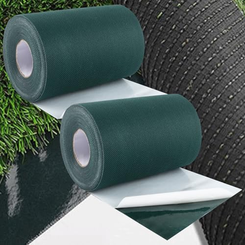 DAJAVE 2Stk Klebeband für Kunstrasen, Kunstrasenband selbstklebend 150mm x 15m Kunstrasenband Künstliches Grasband für Verbindung, Befestigung, grüner Rasenteppich, Verbindung von Kunstrasen-Teppich von DAJAVE