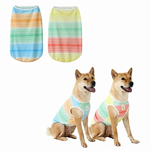 DAJIDALI Hunde- und Katzen-Shirt, Tech-Stoff, Haustierkleidung für große, mittelgroße und kleine Hunde, 2er-Pack leichte Sport-T-Shirts von DAJIDALI