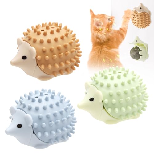 DAKLUNAR Katzenminze Balls Spielzeug für Katze, 3 Stück Catnip Wall Ball, Drehbare Katzenminze Ball Katzenminze Bälle Wand Zahnreinigung Dentales essbares Kätzchenspielzeug mit Aufbewahrungsdeckel DAKLUNAR Katzenminze Balls Spielzeug für Katze, 3 Stück Catnip Wall Ball, Drehbare Katzenminze Ball Katzenminze Bälle Wand Zahnreinigung Dentales essbares Kätzchenspielzeug mit Aufbewahrungsdeckel von DAKLUNAR