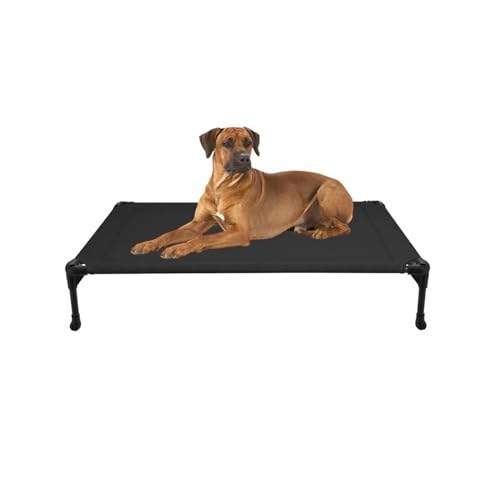 Erhöhtes Hundebett, tragbar, erhöhtes Haustierbett mit waschbarem Netzgewebe, groß, Schwarz Erhöhtes Hundebett, tragbar, erhöhtes Haustierbett mit waschbarem Netzgewebe, groß, Schwarz von DALIZA
