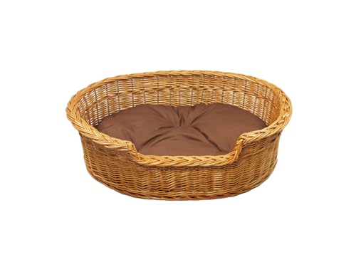 DAMIAN WIKLINA NATURALNE PRODUKTY Z DREWNA I WIKLINY Hundebett – Katzenbett – Hundeliege – Katzenliege – Katzenkorb – Hundekorb aus Weide – Hundekörbchen – BTH 47x32x11/15 cm – mit Brown-Kissen DAMIAN WIKLINA NATURALNE PRODUKTY Z DREWNA I WIKLINY Hundebett – Katzenbett – Hundeliege – Katzenliege – Katzenkorb – Hundekorb aus Weide – Hundekörbchen – BTH 47x32x11/15 cm – mit Brown-Kissen von Damian-Wiklina