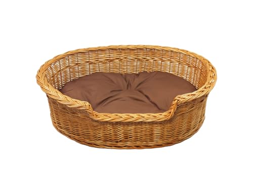 DAMIAN WIKLINA NATURALNE PRODUKTY Z DREWNA I WIKLINY Hundebett – Katzenbett – Hundeliege – Katzenliege – Katzenkorb – Hundekorb aus Weide – Hundekörbchen – BTH 58x41x12/18 cm – mit Brown-Kissen DAMIAN WIKLINA NATURALNE PRODUKTY Z DREWNA I WIKLINY Hundebett – Katzenbett – Hundeliege – Katzenliege – Katzenkorb – Hundekorb aus Weide – Hundekörbchen – BTH 58x41x12/18 cm – mit Brown-Kissen von Damian-Wiklina