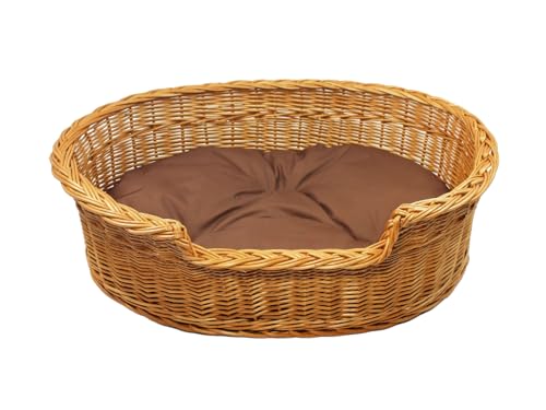 DAMIAN WIKLINA NATURALNE PRODUKTY Z DREWNA I WIKLINY Hundebett – Katzenbett – Hundeliege – Katzenliege – Katzenkorb – Hundekorb aus Weide – Hundekörbchen – BTH 79x59 H16/22 cm – mit Brown-Kissen DAMIAN WIKLINA NATURALNE PRODUKTY Z DREWNA I WIKLINY Hundebett – Katzenbett – Hundeliege – Katzenliege – Katzenkorb – Hundekorb aus Weide – Hundekörbchen – BTH 79x59 H16/22 cm – mit Brown-Kissen von Damian-Wiklina