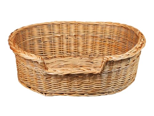 Damian-Wiklina Hundebett – Katzenbett – Hundeliege – Katzenliege – Katzenkorb – Hundekorb aus Weide – Hundekörbchen – BTH 79x59x16/22 cm – Kein Kissen Damian-Wiklina Hundebett – Katzenbett – Hundeliege – Katzenliege – Katzenkorb – Hundekorb aus Weide – Hundekörbchen – BTH 79x59x16/22 cm – Kein Kissen von Damian-Wiklina