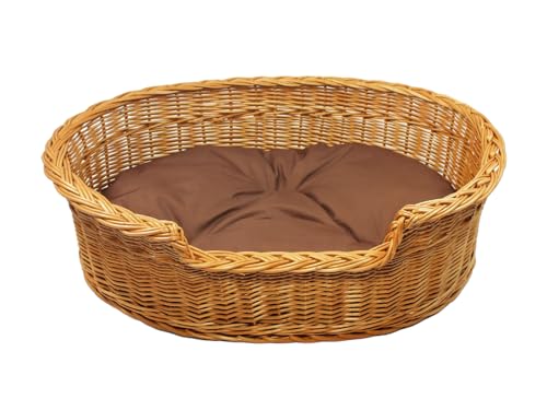 DAMIAN WIKLINA NATURALNE PRODUKTY Z DREWNA I WIKLINY Hundebett – Katzenbett – Hundeliege – Katzenliege – Katzenkorb – Hundekorb aus Weide – Hundekörbchen – BTH 83x63 H16/23 cm – mit Brown-Kissen DAMIAN WIKLINA NATURALNE PRODUKTY Z DREWNA I WIKLINY Hundebett – Katzenbett – Hundeliege – Katzenliege – Katzenkorb – Hundekorb aus Weide – Hundekörbchen – BTH 83x63 H16/23 cm – mit Brown-Kissen von Damian-Wiklina