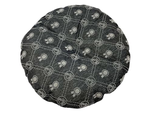 Hundekissen – Katzenkissen – rund Größe ⌀ 60 cm dunkelgrau Farbe – Hundebett – Katzenbett – Katzenmatte – Matratze für Hunde oder Katze – Waschbar – Ideal für Transportkörbe oder Tierbet von Damian-Wiklina