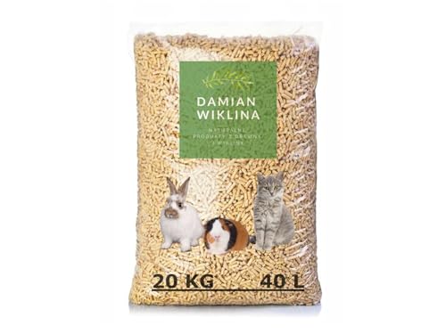 Katzenstreu Holzpellets 20 kg 40l – Holzstreu für Eine Effektive Geruchs und Feuchtigkeitskontrolle – 100% pflanzliches für Katzen und andere Kleintierrassen – Kompostierbar Katzenstreu Holzpellets 20 kg 40l – Holzstreu für Eine Effektive Geruchs und Feuchtigkeitskontrolle – 100% pflanzliches für Katzen und andere Kleintierrassen – Kompostierbar von Damian-Wiklina
