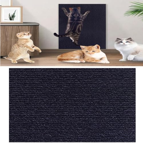 Cat Scratching Mat, Climbing Cat Scratcher, Climbing Cat Scratcher Mat,Cat Wall Scratcher,Trimmable Self-Adhesive Cat Scratcher,Cat Scratch Furniture Protector Couch,Wall (11.8 * 39.3in,Dark Blue) von DANC