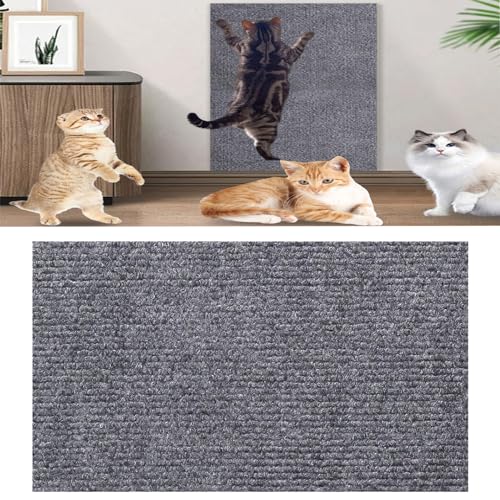 Cat Scratching Mat, Climbing Cat Scratcher, Climbing Cat Scratcher Mat,Cat Wall Scratcher,Trimmable Self-Adhesive Cat Scratcher,Cat Scratch Furniture Protector Couch,Wall (15.7 * 39.3in,Light Gray) von DANC