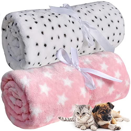 LeerKing Hundedecke flauschig Katzendecke waschbar Fleecedecke Kuscheldecke für Sofa Hundebett und Auto 2er Pack Hellpink Weiß 75 * 100cm LeerKing Hundedecke flauschig Katzendecke waschbar Fleecedecke Kuscheldecke für Sofa Hundebett und Auto 2er Pack Hellpink Weiß 75 * 100cm von LeerKing