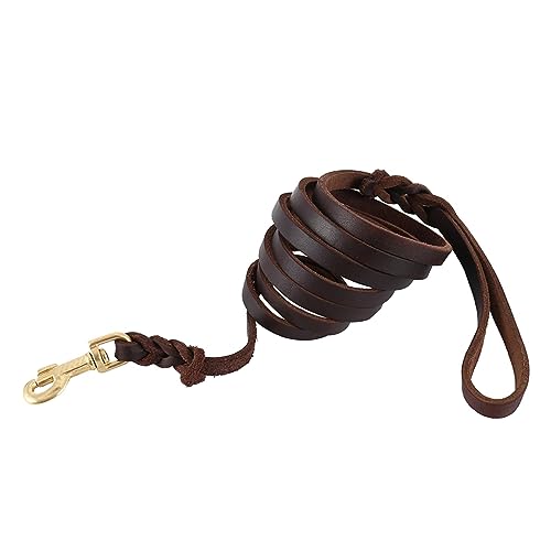 1.6/2.4M Geflochtene Leder Hundeleine Haustier Hund Outdoor Führt Starke Mittlere Große Hunde Haustier Produkte 1.6M Kaffee 1.6/2.4M Geflochtene Leder Hundeleine Haustier Hund Outdoor Führt Starke Mittlere Große Hunde Haustier Produkte 1.6M Kaffee von DANETI