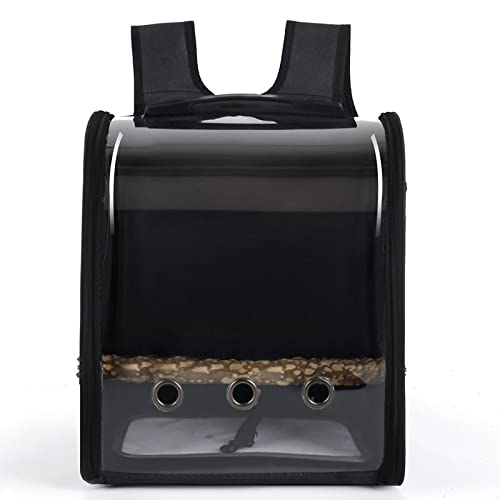 BlackWithStick Transporttasche mit Sichtfenster, transparent, für Hunde, Katzen, Papageien, 34 x 27 x 42 cm BlackWithStick Transporttasche mit Sichtfenster, transparent, für Hunde, Katzen, Papageien, 34 x 27 x 42 cm von DANETI