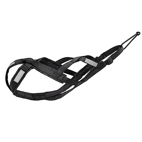 Dog harness Dog Sled Harness Pet Weight Pulling Rodeln Harness Back Harness For Large Dogs Husky L Black von DANETI