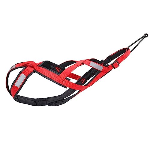 Dog harness Dog Sled Harness Pet Weight Pulling Rodeln Harness Back Harness For Large Dogs Husky L Red von DANETI