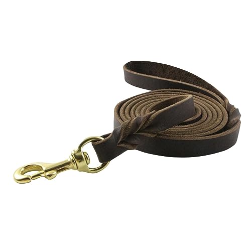 Geflochtene Leder Hundeleine Walking Training Leads für Hund Deutscher Schäferhund Haustier Produkte für mittelgroße große Hunde Leine 1,8 x 120 cm von DANETI