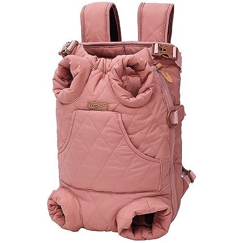 Hundetragetasche verdickt Haustier ausgehende tragbare Gurt Brust Rucksack freie Hände Warm Rucksack Im Winter für Kätzchen und Welpen rosa von DANETI