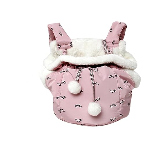Katzentragetasche für kleine Katzen und Hunde, warm, für den Winter, 2–5 kg, Pink von DANETI