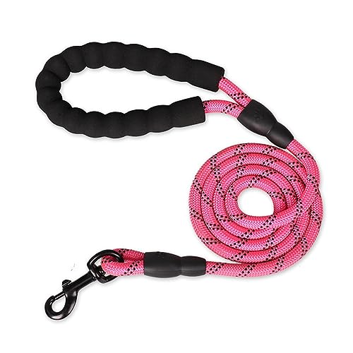 Reflektierende Leine, 1,5 m, 2 m, 3 m, lange Haustierleine, starke Leine, Outdoor-Training, Welpen, mittelgroße und große Hunde, 1,2 x 150 cm, Rosa Reflektierende Leine, 1,5 m, 2 m, 3 m, lange Haustierleine, starke Leine, Outdoor-Training, Welpen, mittelgroße und große Hunde, 1,2 x 150 cm, Rosa von DANETI