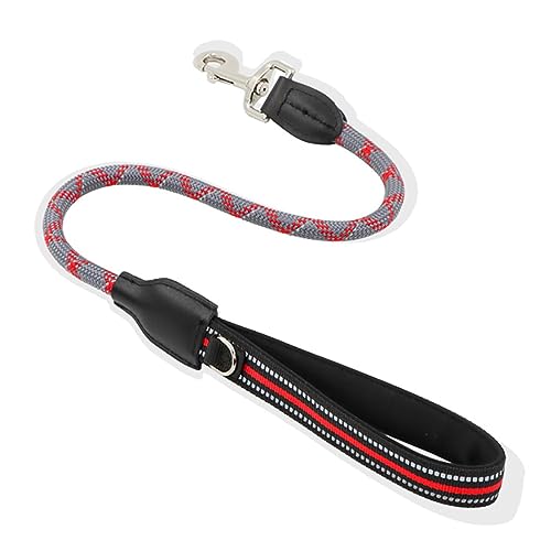 Trainingsleine, reflektierend, Doppelkopf, verstellbar, für mittelgroße und große Hunde, Nylonseil, Spaziergänge für Haustiere, M-Breite, 1,0 cm, Rot Trainingsleine, reflektierend, Doppelkopf, verstellbar, für mittelgroße und große Hunde, Nylonseil, Spaziergänge für Haustiere, M-Breite, 1,0 cm, Rot von DANETI