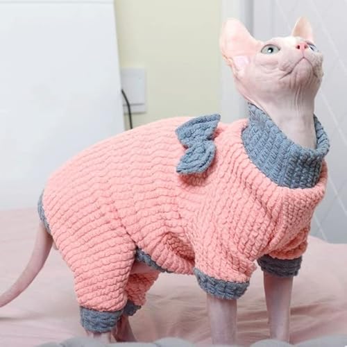 DANGAO Haarlose Katzenkleidung Winter Warm Soft Cats Cotton Hoodies Jumper Sphynx Cat Costumes Pullover Kitten Sweaters Cat Supplies DANGAO Haarlose Katzenkleidung Winter Warm Soft Cats Cotton Hoodies Jumper Sphynx Cat Costumes Pullover Kitten Sweaters Cat Supplies von DANGAO