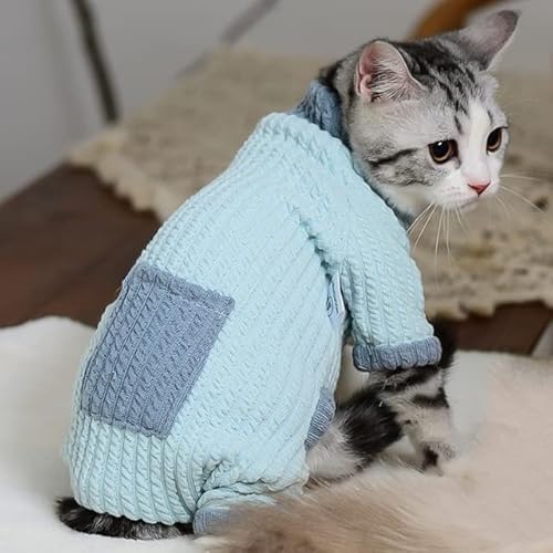 DANGAO Haarlose Katzenkleidung Winter Warm Soft Cats Cotton Hoodies Jumper Sphynx Cat Costumes Pullover Kitten Sweaters Cat Supplies DANGAO Haarlose Katzenkleidung Winter Warm Soft Cats Cotton Hoodies Jumper Sphynx Cat Costumes Pullover Kitten Sweaters Cat Supplies von DANGAO