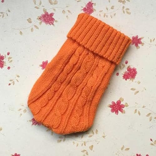 DANGAO Warmer Katzen-Strickpullover für Hundekleidung, einfarbig, Pullover, Welpen, Haustier, Katze, Pullover, Hemd, Kätzchen, Mantel für kleine Hunde von DANGAO