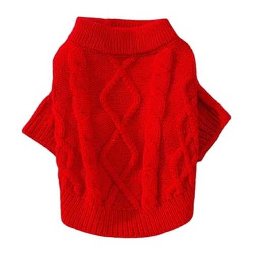 DANGAO Weicher Welpen-Hundepullover Winter-Hundestrickpullover Haustierkleidung für kleine mittelgroße Hunde Katzenkleidung Kostüm Chihuahua Mantel Kleidung von DANGAO