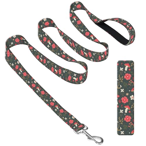 DAORJWL Hundeleine mit Neoprengriff, Hundetrainingsleine, 1,8 m, niedlich, langlebig, Polyester, für mittelgroße und große Hunde, Boho-Pilz DAORJWL Hundeleine mit Neoprengriff, Hundetrainingsleine, 1,8 m, niedlich, langlebig, Polyester, für mittelgroße und große Hunde, Boho-Pilz von DAORJWL