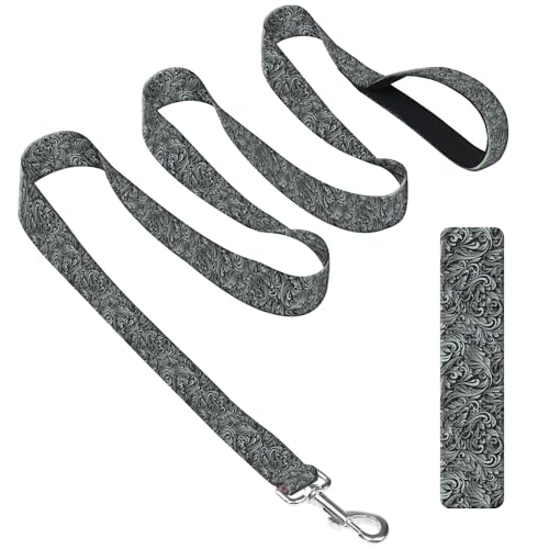 DAORJWL Hundeleine mit Neoprengriff, Hundetrainingsleine, 1,8 m, niedlich, langlebig, Polyester, für mittelgroße und große Hunde, luxuriöses schwarzes Blatt DAORJWL Hundeleine mit Neoprengriff, Hundetrainingsleine, 1,8 m, niedlich, langlebig, Polyester, für mittelgroße und große Hunde, luxuriöses schwarzes Blatt von DAORJWL
