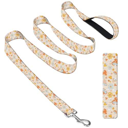 DAORJWL Hundeleine mit Neoprengriff, Hundetrainingsleine, 1,8 m, niedlich, langlebig, Polyester, für mittelgroße und große Hunde, niedlicher gelber Pilz DAORJWL Hundeleine mit Neoprengriff, Hundetrainingsleine, 1,8 m, niedlich, langlebig, Polyester, für mittelgroße und große Hunde, niedlicher gelber Pilz von DAORJWL