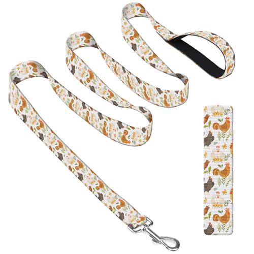 DAORJWL Hundeleine mit Neoprengriff, Hundetrainingsleine, 1,8 m, niedlich, langlebig, Polyester, für mittelgroße und große Hunde, niedliches Chook DAORJWL Hundeleine mit Neoprengriff, Hundetrainingsleine, 1,8 m, niedlich, langlebig, Polyester, für mittelgroße und große Hunde, niedliches Chook von DAORJWL