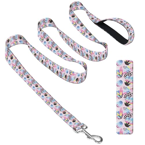 DAORJWL Hundeleine mit Neoprengriff, Hundetrainingsleine, 1,8 m, niedlich, langlebig, Polyester, für mittelgroße und große Hunde, niedliches violettes Blumenmuster DAORJWL Hundeleine mit Neoprengriff, Hundetrainingsleine, 1,8 m, niedlich, langlebig, Polyester, für mittelgroße und große Hunde, niedliches violettes Blumenmuster von DAORJWL