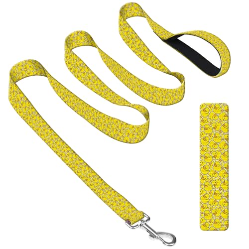 DAORJWL Hundeleine mit Neoprengriff, Hundetrainingsleine, 1,8 m, niedliche, strapazierfähige Polyester-Hundeleine für mittelgroße und große Hunde, niedliche gelbe Ente DAORJWL Hundeleine mit Neoprengriff, Hundetrainingsleine, 1,8 m, niedliche, strapazierfähige Polyester-Hundeleine für mittelgroße und große Hunde, niedliche gelbe Ente von DAORJWL