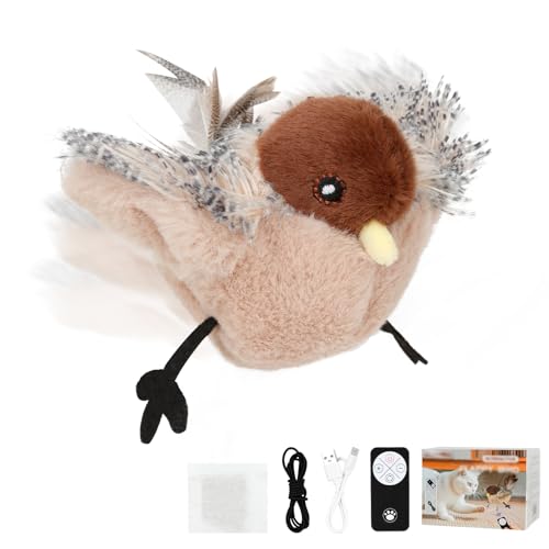 DAOUZL Katzenspielzeug Vogel, Flappy Bird Cat Toy, Interaktives Katzenspielzeug, vogelspielzeug für Katzen mit Katzenminze, 3 Vibrationsmodi DAOUZL Katzenspielzeug Vogel, Flappy Bird Cat Toy, Interaktives Katzenspielzeug, vogelspielzeug für Katzen mit Katzenminze, 3 Vibrationsmodi von DAOUZL