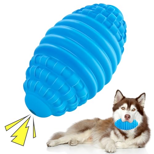 DAOZIJI Robustes, quietschendes Hundespielzeug für aggressive Kauer, große Rassen, unzerstörbare Hundebälle für aggressive Kauer, interaktive Quietschbälle für Hunde zu beschäftigen von DAOZIJI