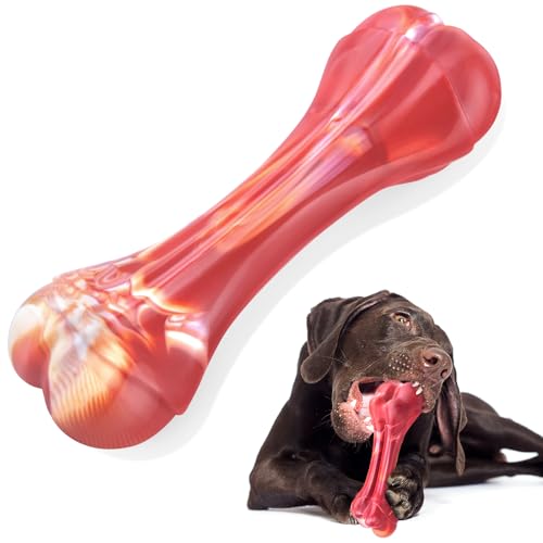 Unzerstörbares Hundespielzeug für aggressive Kauer, große Rassen, robustes Hundekauknochen für aggressive Kauer, interaktives Nylon-Hunde-Kauknochen, Spielzeug für Langeweile, langlebiges von DAOZIJI