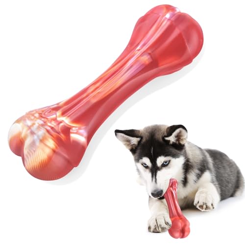 Unzerstörbares Hundespielzeug für aggressive Kauer, mittelgroße Rassen, robustes Kauknochen für aggressive Kauer, interaktives Nylon-Hunde-Kauknochen, Spielzeug für Langeweile, langlebiges von DAOZIJI