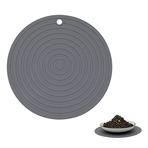 DAQUSU Hundefuttermatte Silikon Haustier Futtermatte Haustier Futtermatte Hundenapf Matte Futternapf Platzmatte rutschfeste Katzenfuttermatte für kleine und mittelgroße Tiere (24 x 24 cm) von DAQUSU