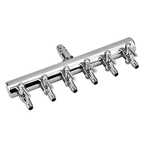 DARANCA Pond Air Pump Manifold, Stainless Steel Fish Tank Airline Splitter, Aquarium Air Control Valves, Air Flow Control Valve, Fish Tank Air Pump Accessories(6 Way) von DARANCA