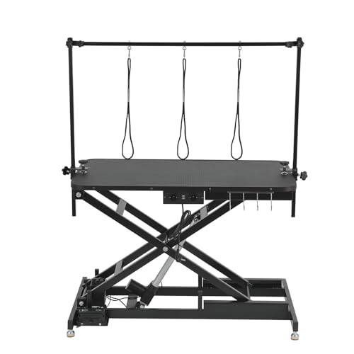 DARDVORLAG Elektrischer Haustierfrisiertisch – Höhenverstellbar mit Motor, 120x60 cm MDF-Tischplatte, Aluminiumrahmen, 3 Nylon-Hängestricke, Tragkraft bis 98 cm – Professioneller Hundepflegetisch DARDVORLAG Elektrischer Haustierfrisiertisch – Höhenverstellbar mit Motor, 120x60 cm MDF-Tischplatte, Aluminiumrahmen, 3 Nylon-Hängestricke, Tragkraft bis 98 cm – Professioneller Hundepflegetisch von DARDVORLAG