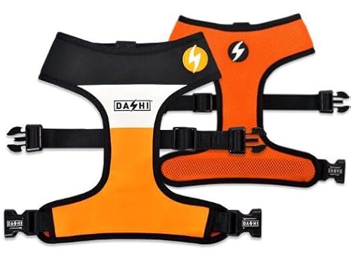 STRIPES3 Orange & Black Neo Mesh (S) von DASHI
