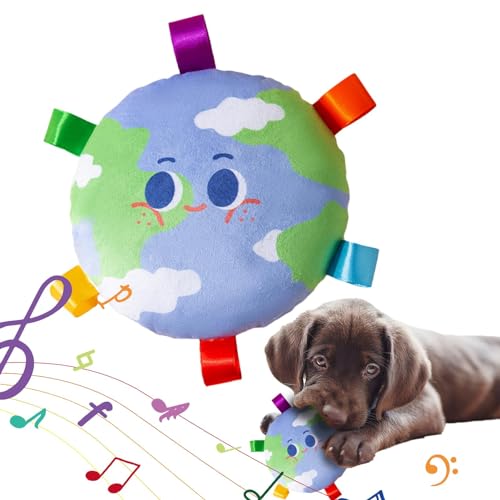 DASHIELL Haustier-Plüsch-Soundspielzeug, Hunde-Quietschspielzeug - Plüsch-Quietschspielzeug für Hunde - Donut-förmiges Plüsch-Hundespielzeug, quietschendes Hunde-Kauspielzeug, Hunde-Beißspielzeug für von DASHIELL