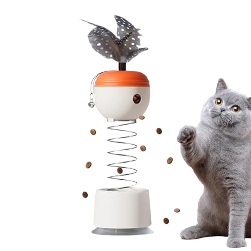DASHIELL Katzen-Futterstation, federbelastet, interaktives Katzen-Federspielzeug, automatischer langsamer Futterball mit Glocke – stabiler Saugnapf, Puzzle-Ball für Indoor-Katzen DASHIELL Katzen-Futterstation, federbelastet, interaktives Katzen-Federspielzeug, automatischer langsamer Futterball mit Glocke – stabiler Saugnapf, Puzzle-Ball für Indoor-Katzen von DASHIELL
