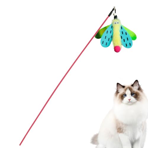DASHIELL Katzenstab für Hauskatzen, Katzen-Stäbchen, Kätzchenspielzeug mit Glocke, Interaktives Spielzeug für Katzen, Libellen-Katzenstab, Kätzchen-Zauberstab, Spielzeug für Hauskatzen zum Spielen und DASHIELL Katzenstab für Hauskatzen, Katzen-Stäbchen, Kätzchenspielzeug mit Glocke, Interaktives Spielzeug für Katzen, Libellen-Katzenstab, Kätzchen-Zauberstab, Spielzeug für Hauskatzen zum Spielen und von DASHIELL