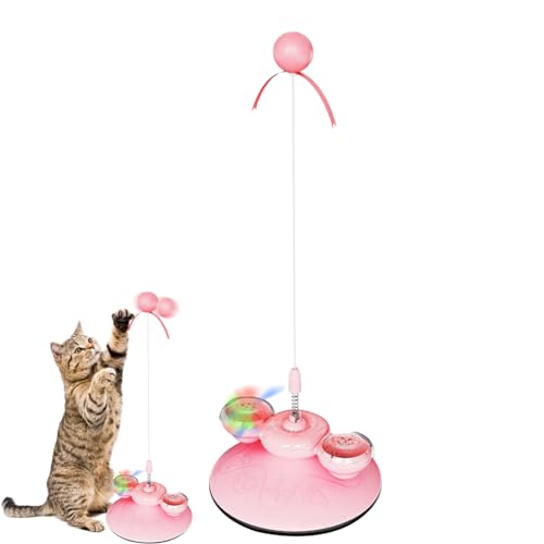 DASIAUTOEM Interaktives Katzenspielzeug Intelligenz Katzen Spielzeug Feder Katzenspielzeug für Katzen, katzenspielzeug Intelligenz Katzen zubehör, Leuchtet Cat Toy Geschenke für Katzenliebhaber von DASIAUTOEM